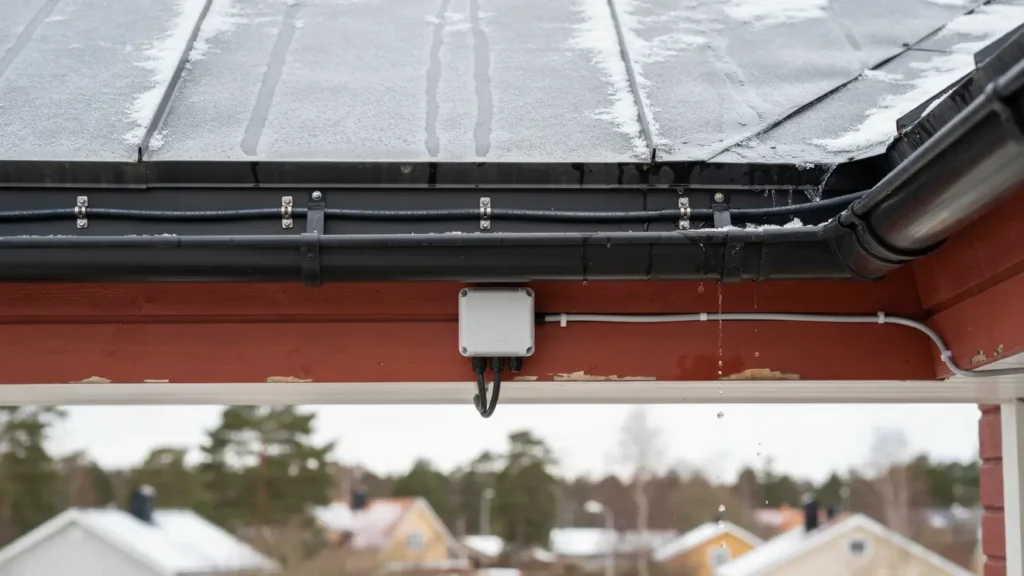 installation av takvarme for takrannor i skogas trangsund 1284